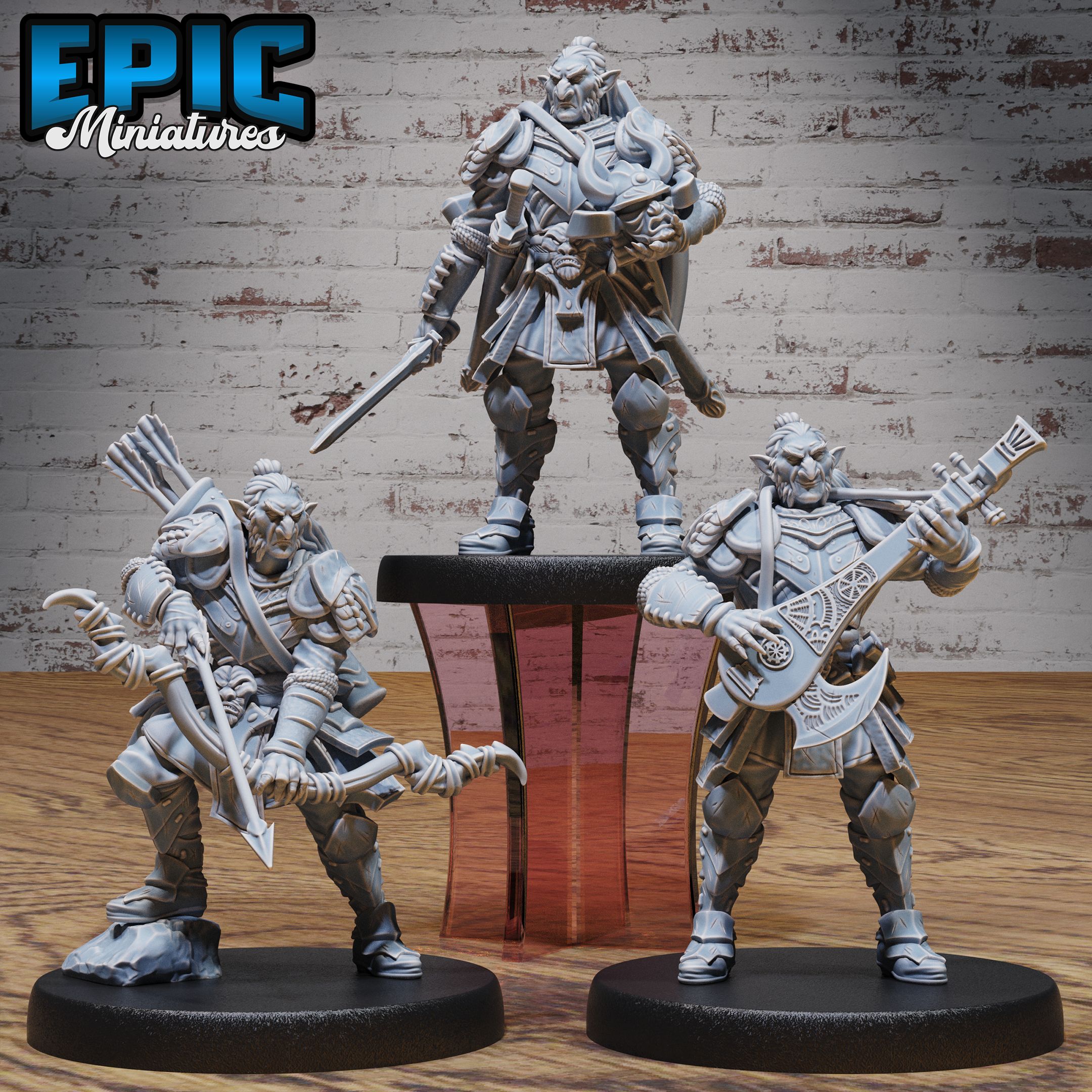 Hobgoblin Adventurer Set / Giant Goblinoid Creature / Evil Goblin Tribe / Ogre Warrior / Orc Army Soldier / Siege Servan / Forest Fighter / Woodland Encounter